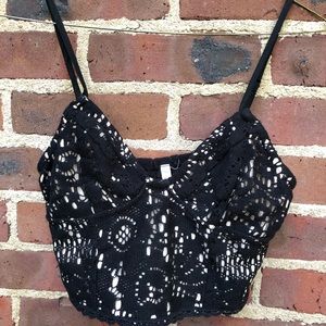 Spell lace crop top size S NWOT